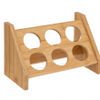 Krydderireol i bambus med 6 glasbeholdere, BAMBOO SPICE RACK, Natur