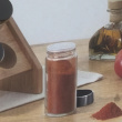 Krydderireol i bambus med 6 glasbeholdere, BAMBOO SPICE RACK, Natur