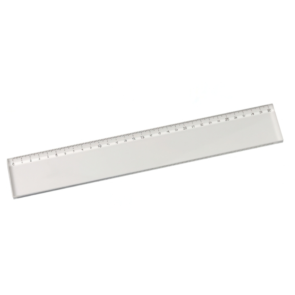 Lineal i kraftig akryl, CRISTAL CLEAR, 30 cm, Klar i gruppen Opbevaring / Kontorartikler hos SmartaSaker.se (41645)