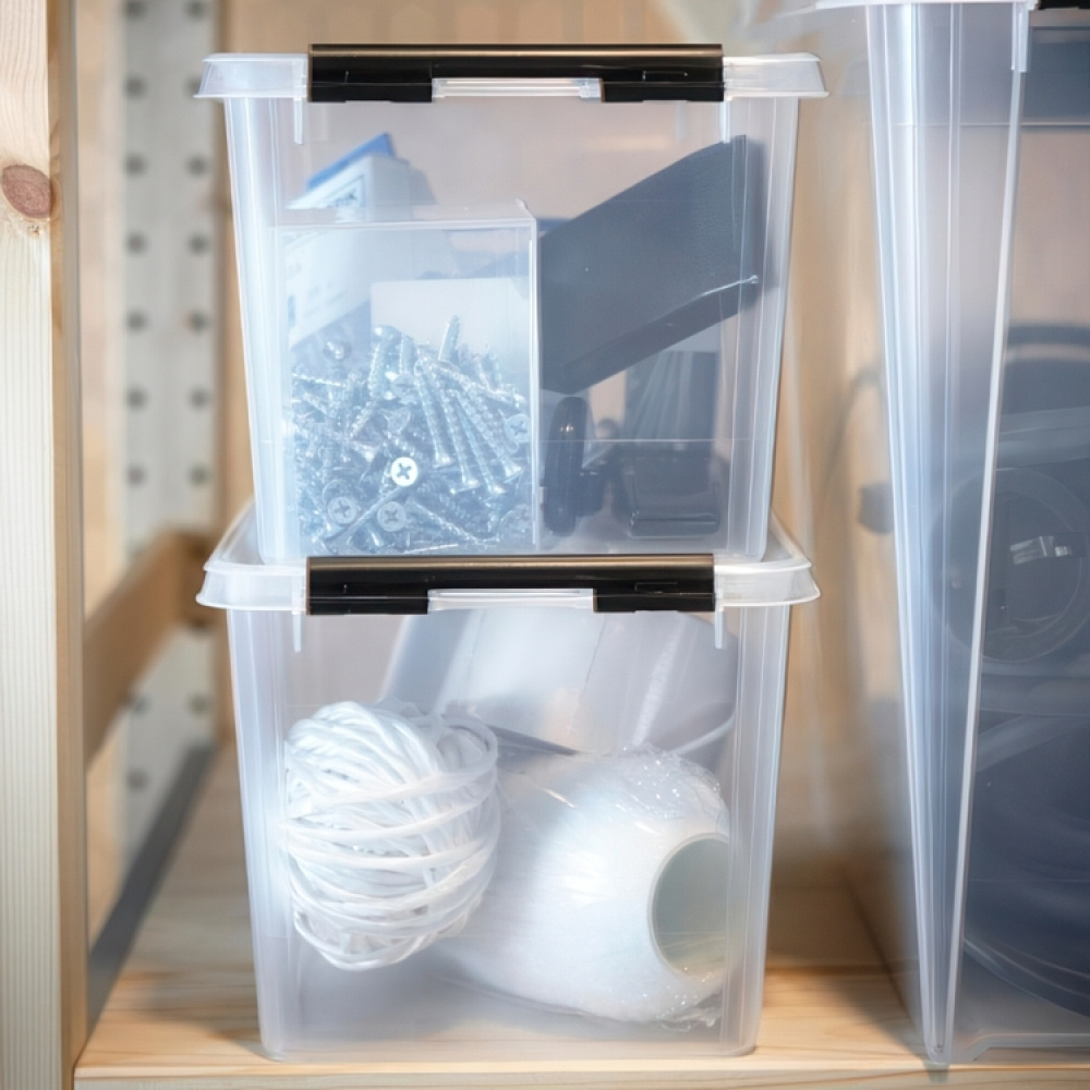 Opbevaringsboks 3 l, SmartStore, klar/sort i gruppen Opbevaring / Opbevaringskasser / Småopbevaring hos SmartaSaker.se (41649)