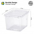 Opbevaringsboks 3 l, SmartStore, klar/sort