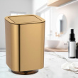 Papirkurv med vippelåg 5,5 L, guld
