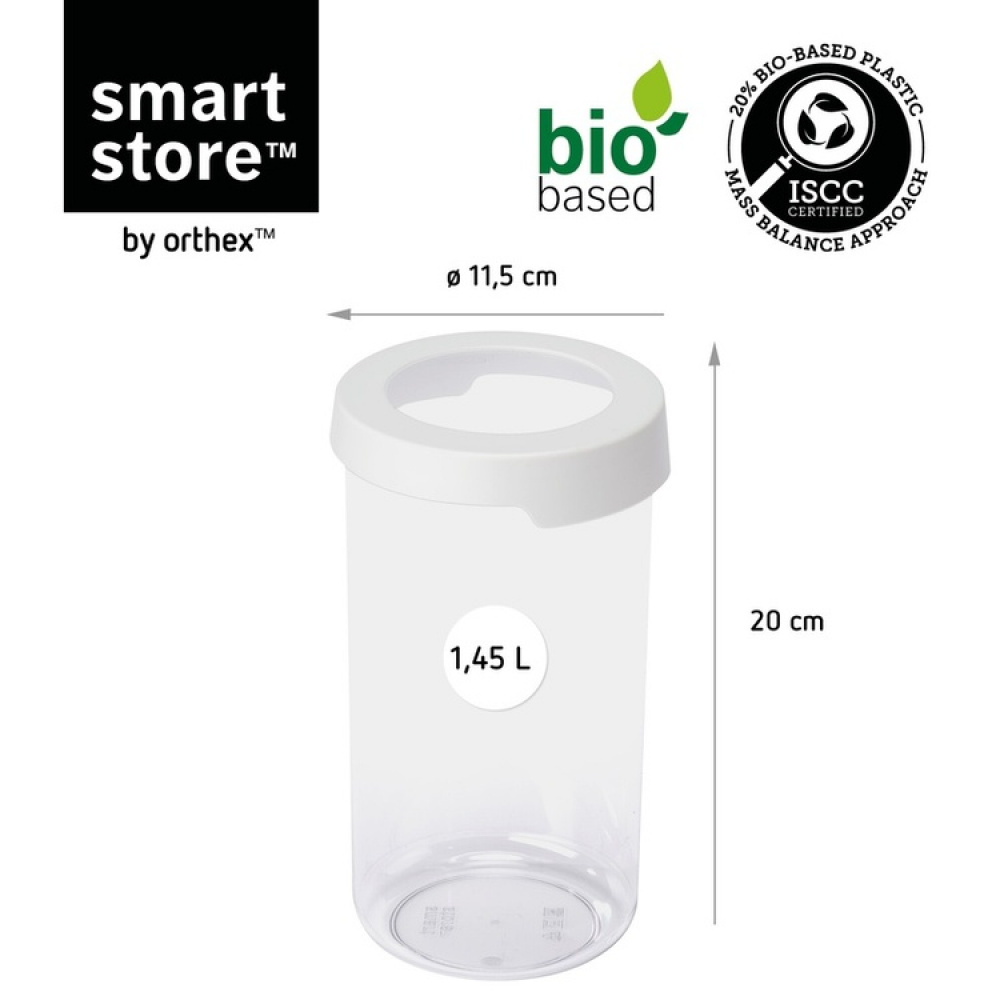 Lufttæt rund beholder 1,45L, SmartStore Vision i gruppen Opbevaring / Køkkenopbevaring / Opbevaringsbeholdere / SmartStore opbevaringsbokse hos SmartaSaker.se (41702)