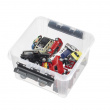 Opbevaringskasse med låg 7L, SmartStore, Klar/sort