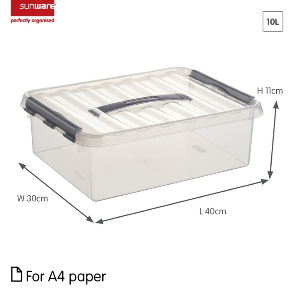 Opbevaringskasse med håndtag 10L, Q-Line i gruppen Opbevaring / Opbevaringskasser hos SmartaSaker.se (41782)