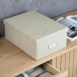 Opbevaringsboks med etiketholder, Katia canvas, Bigso