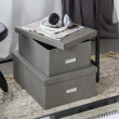 Opbevaringsboks med etiketholder, Katia canvas, Bigso