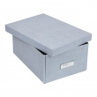 Opbevaringsboks med etiketholder, Karin canvas, Bigso