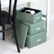Opbevaringsboks med etiketholder, Karin canvas, Bigso