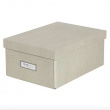 Opbevaringsboks med etiketholder, Karin canvas, Bigso