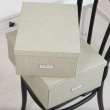Opbevaringsboks med etiketholder, Katrin canvas, Bigso