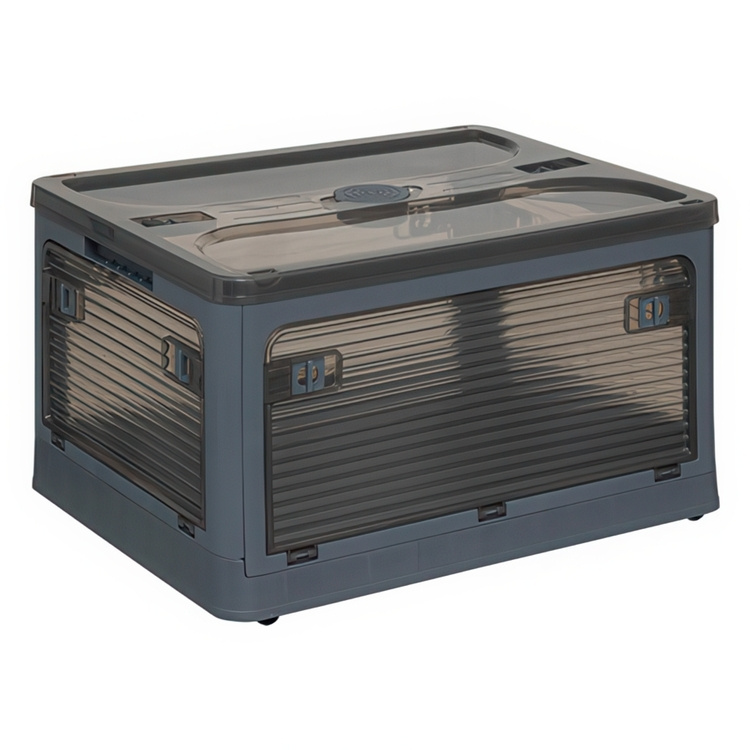 Kasse med hjul, stabelbar, MOBILE FOLDING BOX, 51,5 x 36 x H 30 cm, mørkegrå i gruppen Opbevaring / Hallopbevaring hos SmartaSaker.se (41801)