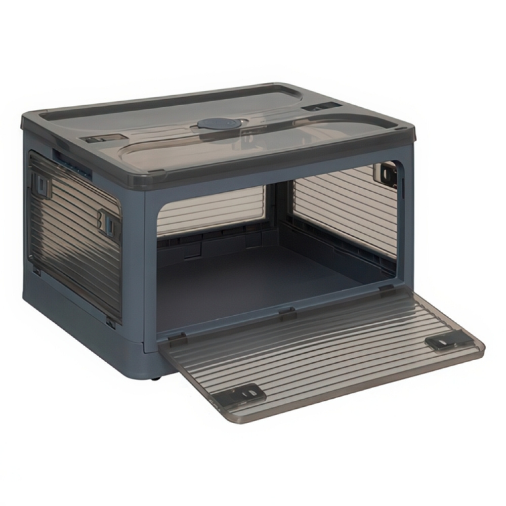 Kasse med hjul, stabelbar, MOBILE FOLDING BOX, 51,5 x 36 x H 30 cm, mørkegrå i gruppen Opbevaring / Hallopbevaring hos SmartaSaker.se (41801)