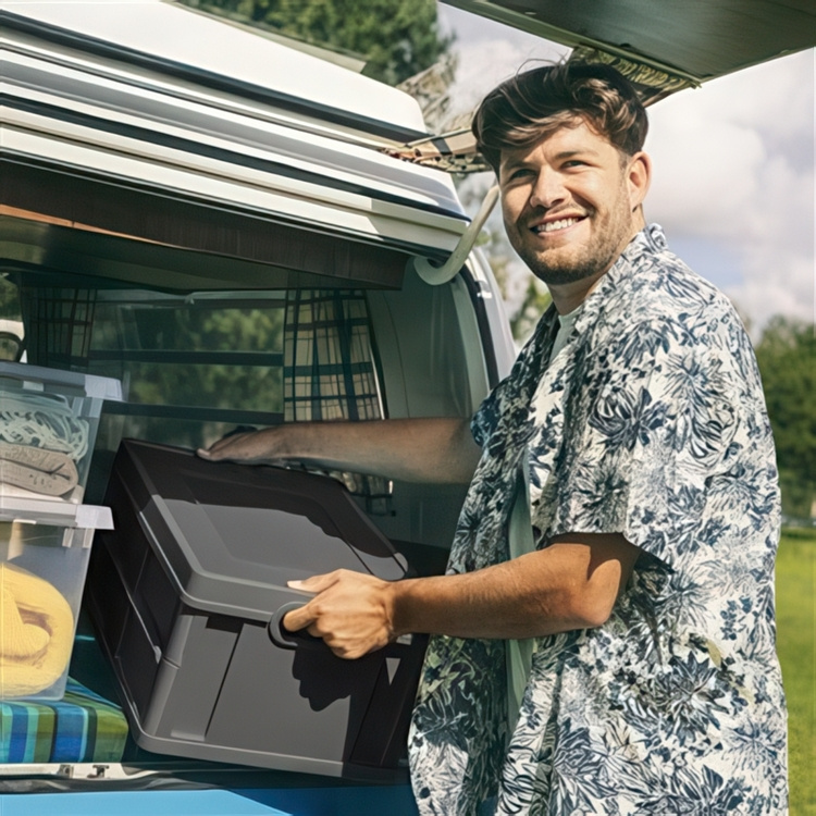 Sammenklappelig opbevaringskasse 32L i gruppen Opbevaring / Lager- og garageopbevaring / Kurve og spande hos SmartaSaker.se (41813)