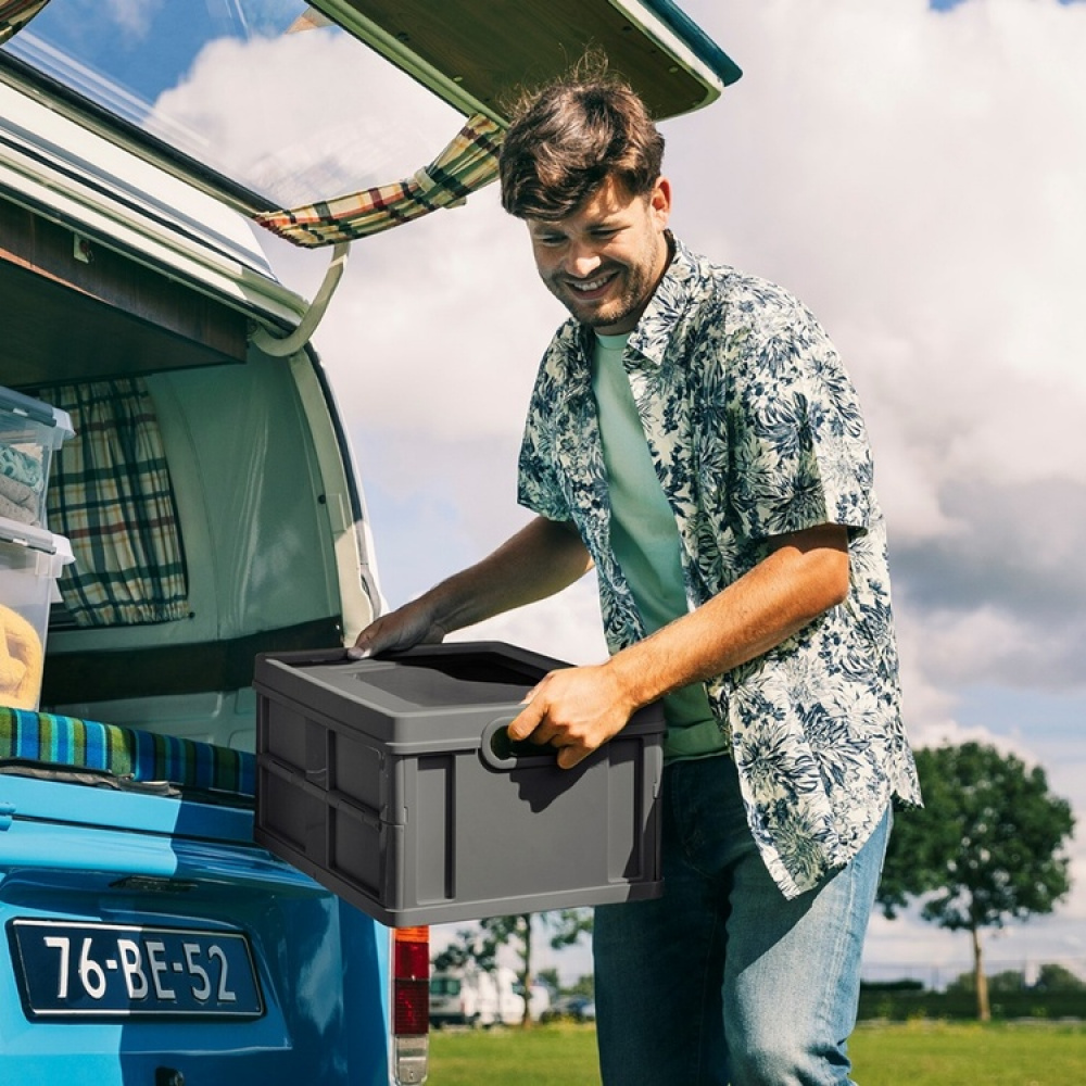 Sammenklappelig opbevaringskasse 32L i gruppen Opbevaring / Lager- og garageopbevaring / Kurve og spande hos SmartaSaker.se (41813)