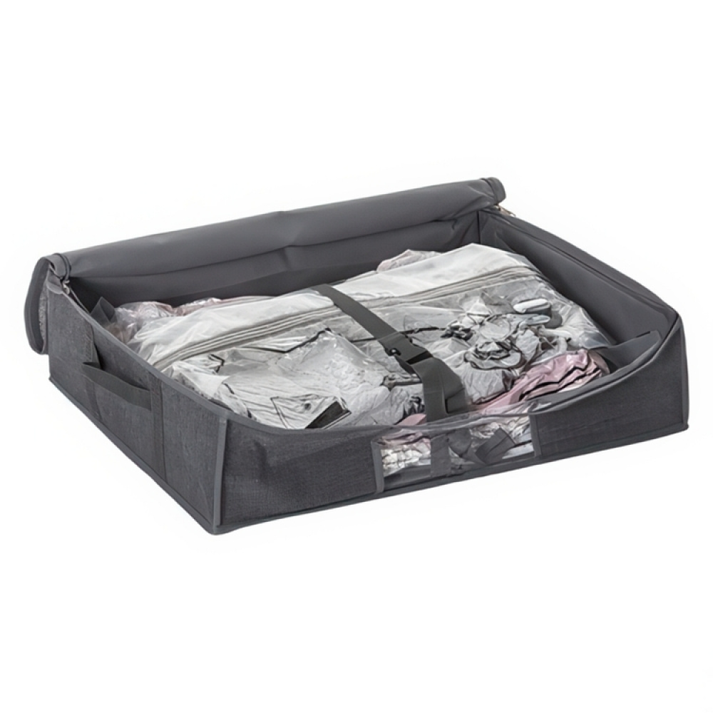 Opbevaringskasse med vakuumpose, 60x45x15 cm, mørkegrå i gruppen Opbevaring / Garderobeopbevaring / Vakuumlagring / Kasser med vakuumposer hos SmartaSaker.se (41822)