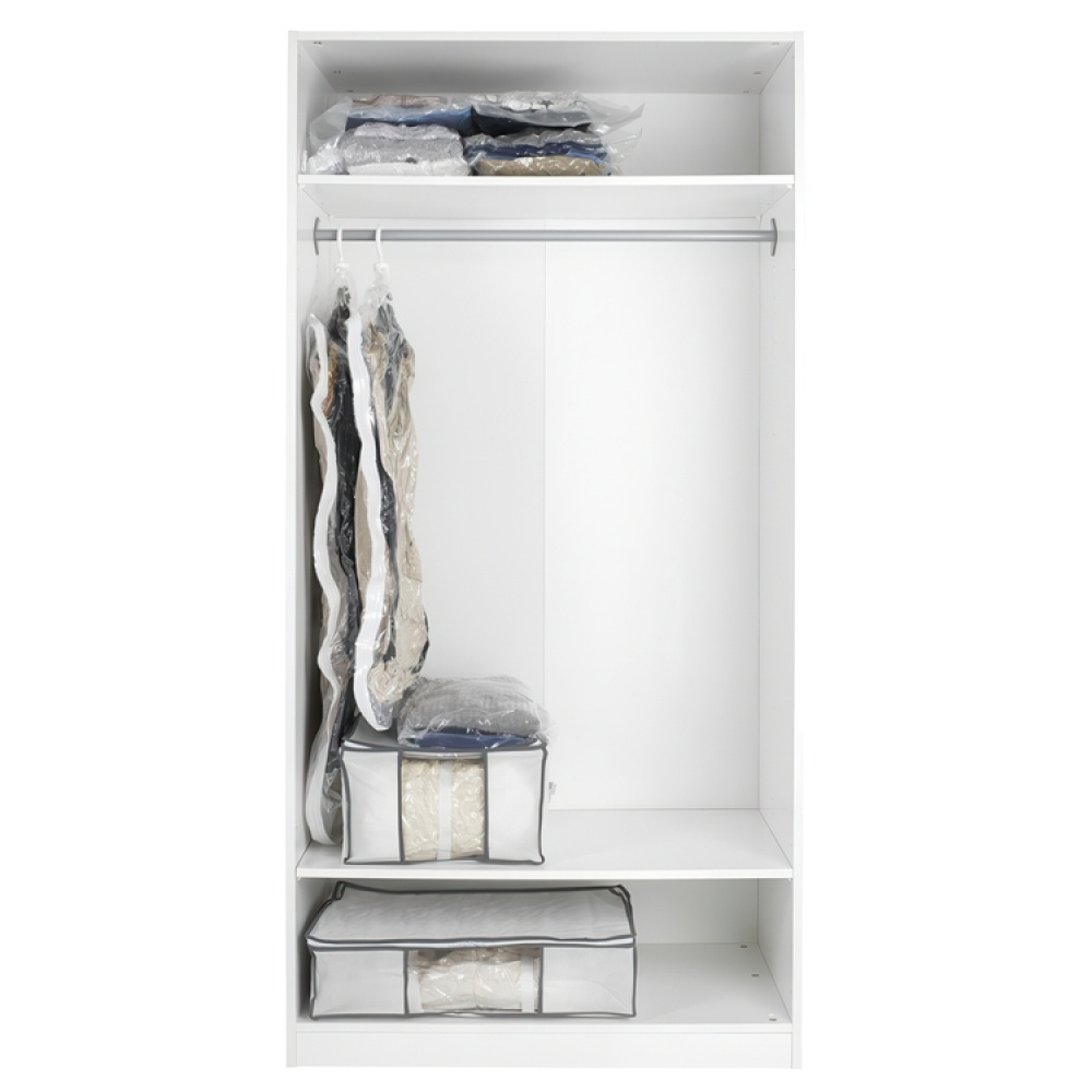 Opbevaringskasse med vakuumpose, 65x50x25 cm, hvid i gruppen Opbevaring / Garderobeopbevaring / Vakuumlagring / Kasser med vakuumposer hos SmartaSaker.se (41823)