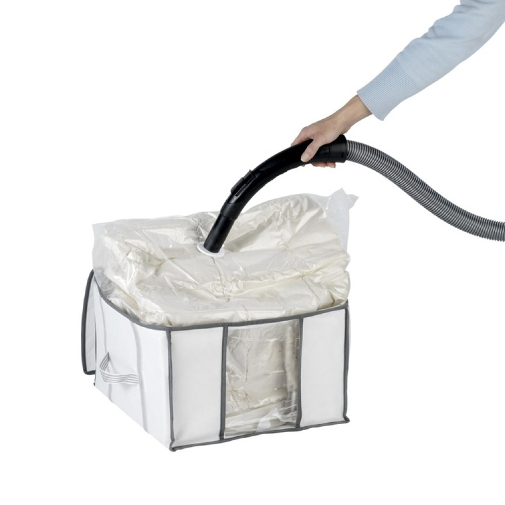 Opbevaringskasse med vakuumpose, 42x40x25 cm i gruppen Opbevaring / Garderobeopbevaring / Vakuumlagring / Kasser med vakuumposer hos SmartaSaker.se (41826)