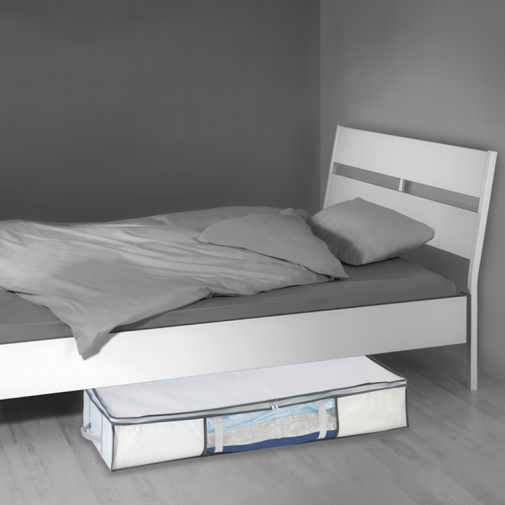 Opbevaringskasse med vakuumpose, 105x45x15 cm, hvid i gruppen Opbevaring / Garderobeopbevaring / Vakuumlagring / Kasser med vakuumposer hos SmartaSaker.se (41829)