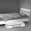 Opbevaringskasse med vakuumpose, 105x45x15 cm, hvid
