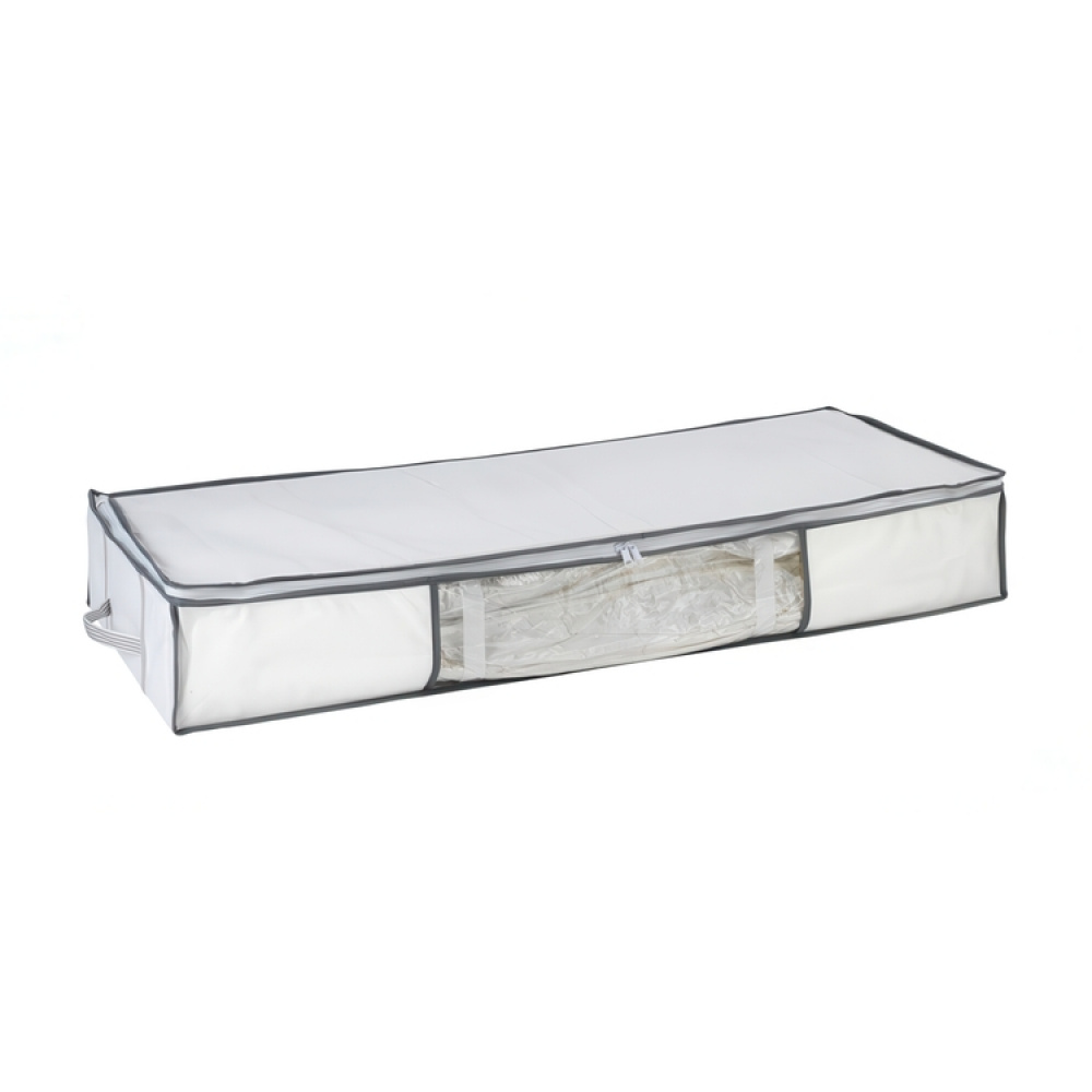Opbevaringskasse med vakuumpose, 105x45x15 cm, hvid i gruppen Opbevaring / Garderobeopbevaring / Vakuumlagring / Kasser med vakuumposer hos SmartaSaker.se (41829)