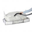 Opbevaringskasse med vakuumpose, 105x45x15 cm, hvid