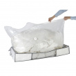 Opbevaringskasse med vakuumpose, 105x45x15 cm, hvid