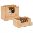 Kasse med åben front, stabelbar, STACK LARGE BAMBOO BASKET, 31,5 x 21,5 x H 26,5 cm, natur