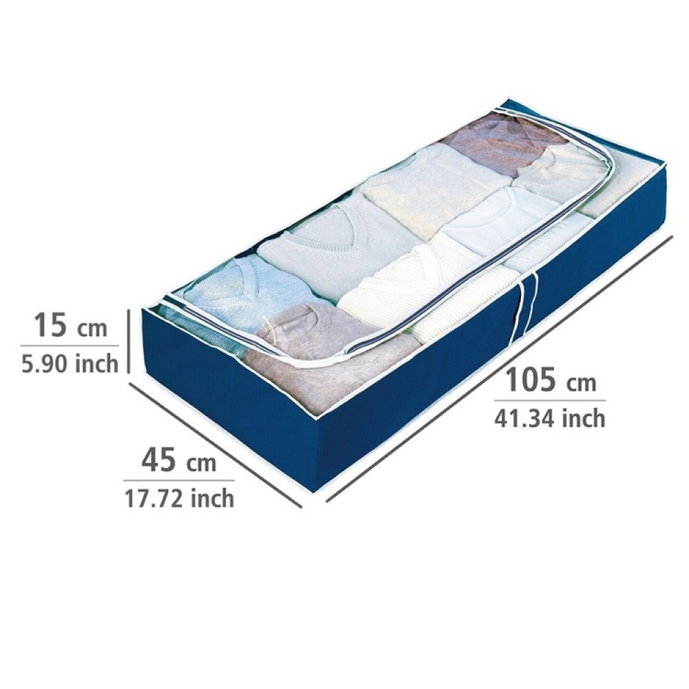 Blød opbevaringskasse, 105x45x15 cm, blå i gruppen Opbevaring / Soveværelsesopbevaring / Under sengen-opbevaring hos SmartaSaker.se (41842)