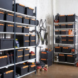 Opbevaringskasse med låg 31L, SmartStore Pro, Sort/orange