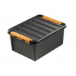 Opbevaringskasse med låg 31L, SmartStore Pro, Sort/orange