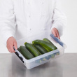 Lav opbevaringskasse med låg 7,5L, SmartStore, Klar/sort