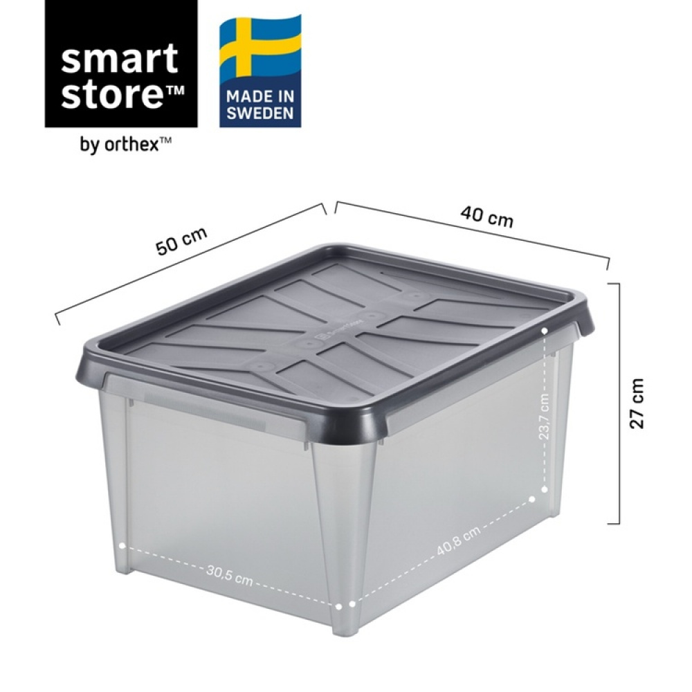 Vandtæt opbevaringskasse med låg 34L, SmartStore Dry i gruppen Opbevaring / Opbevaringskasser / SmartStore opbevaringskasser hos SmartaSaker.se (41883)