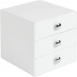 Minikommode med 3 skuffer, iDesign, Hvid