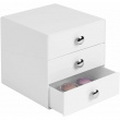 Minikommode med 3 skuffer, iDesign, Hvid