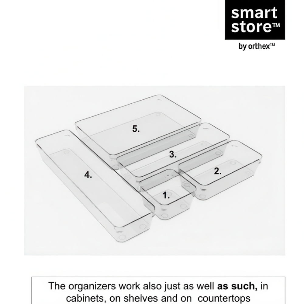 Langsmal skuffeindretning til småopbevaring, 30x10x6 cm, SmartStore i gruppen Opbevaring / Opbevaringskasser / Småopbevaring hos SmartaSaker.se (41910)