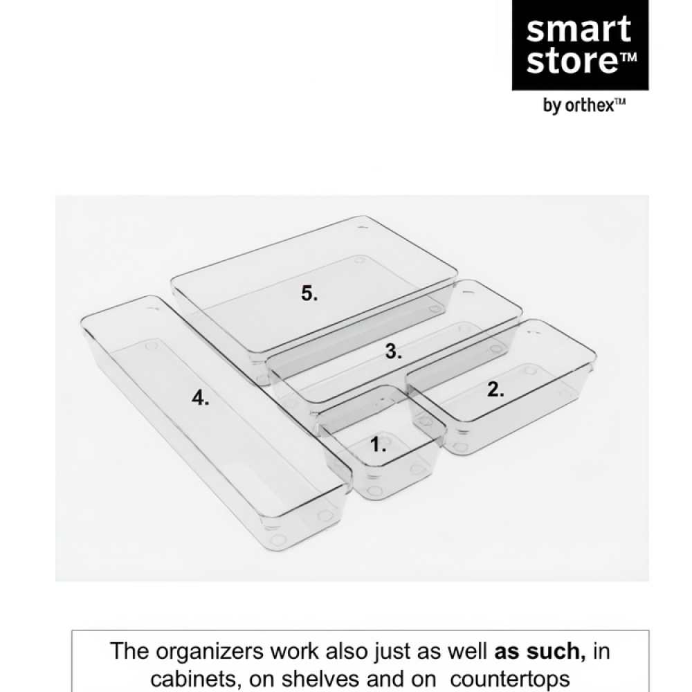 Langsmal skuffeindretning til småopbevaring, 30x10x6 cm, SmartStore i gruppen Opbevaring / Opbevaringskasser / Småopbevaring hos SmartaSaker.se (41910)