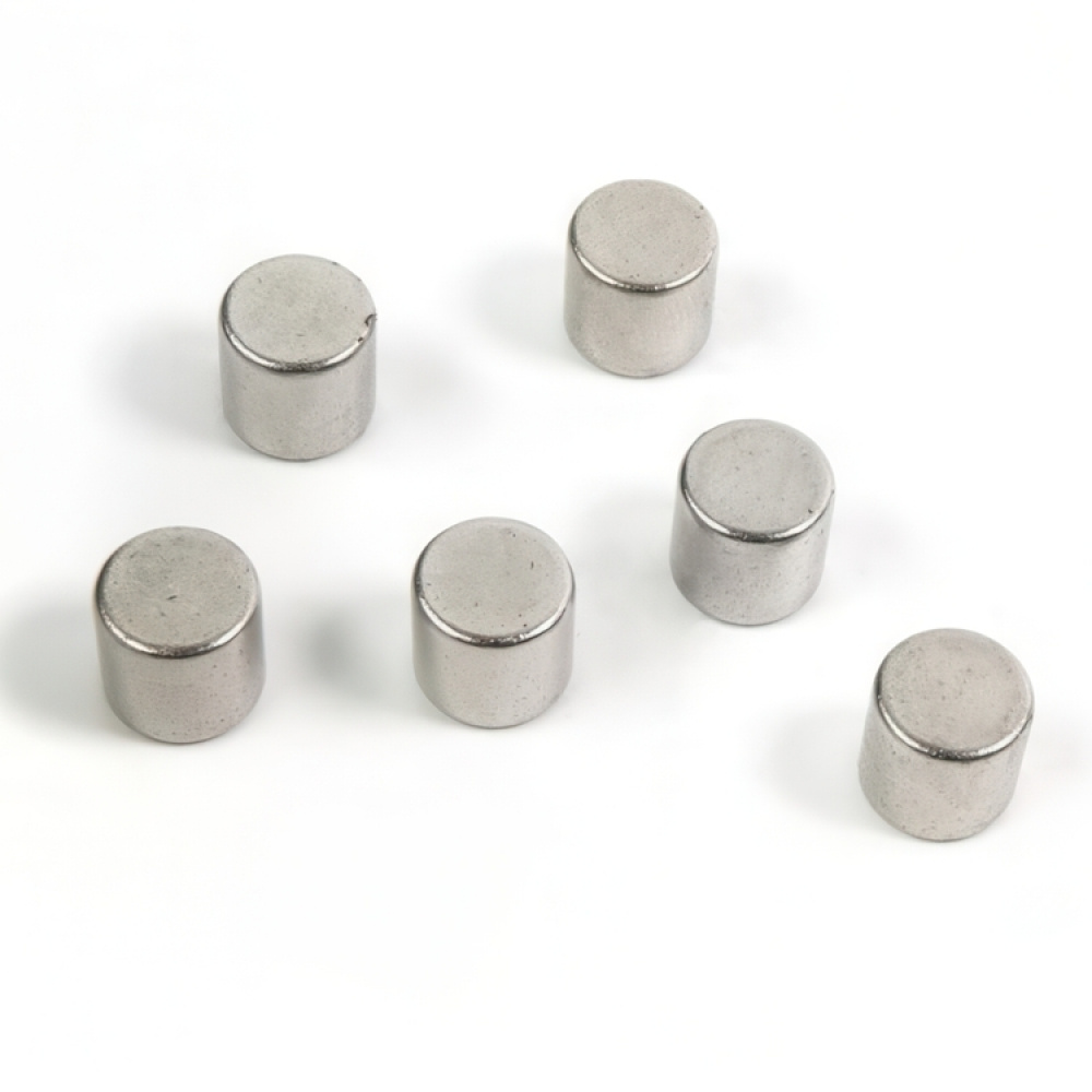 Minimagnet cylinder 6-pak, Sølv i gruppen Opbevaring / Magneter og selvklæbende / Stærke magneter hos SmartaSaker.se (42005)