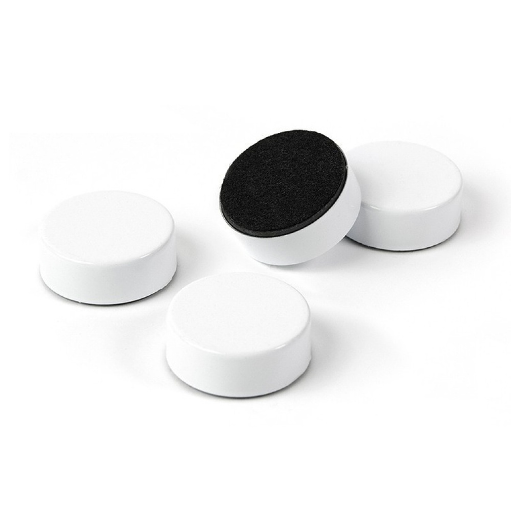 Rund magnet 4-pak, Hvid i gruppen Opbevaring / Magneter og selvklæbende / Stærke magneter hos SmartaSaker.se (42011)