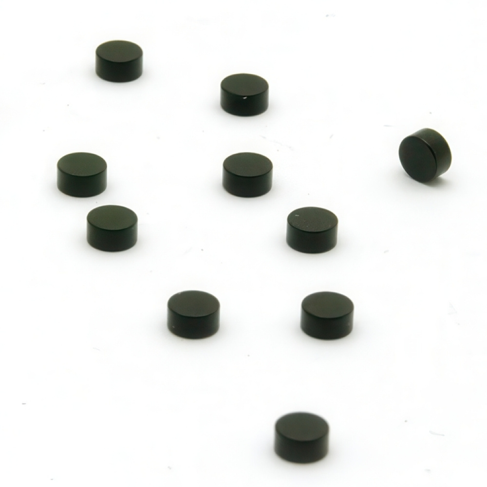 Magneter, mini, stærke, 10 stk., STEELY BLACK, Ø 0,6 x H 0,3 cm, Sort i gruppen Opbevaring / Magneter og selvklæbende / Stærke magneter hos SmartaSaker.se (42021)