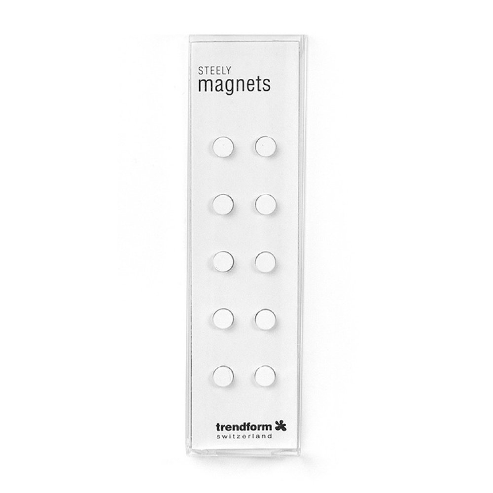 Rund minimagnet 10-pak, Hvid i gruppen Opbevaring / Magneter og selvklæbende / Stærke magneter hos SmartaSaker.se (42027)