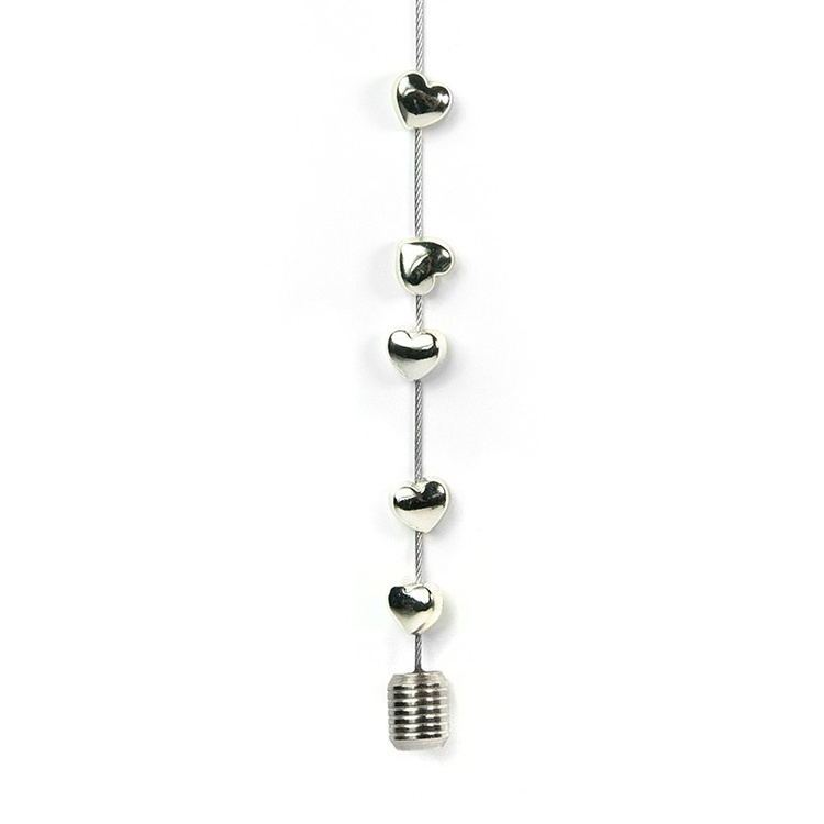 Magnetisk fotoophæng med vægt og 8 hjertemagneter 150 cm i gruppen Opbevaring / Magneter og selvklæbende / Magnetopbevaring hos SmartaSaker.se (42045)