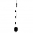 Magnetisk fotoophæng med lod og 8 magneter 150 cm, Sort