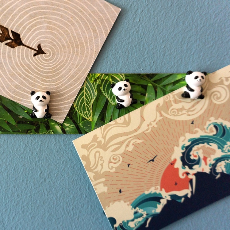 Magnetliste med 6 figurmagneter, 30 cm, Panda i gruppen Opbevaring / Magneter og selvklæbende / Magnetopbevaring hos SmartaSaker.se (42092)