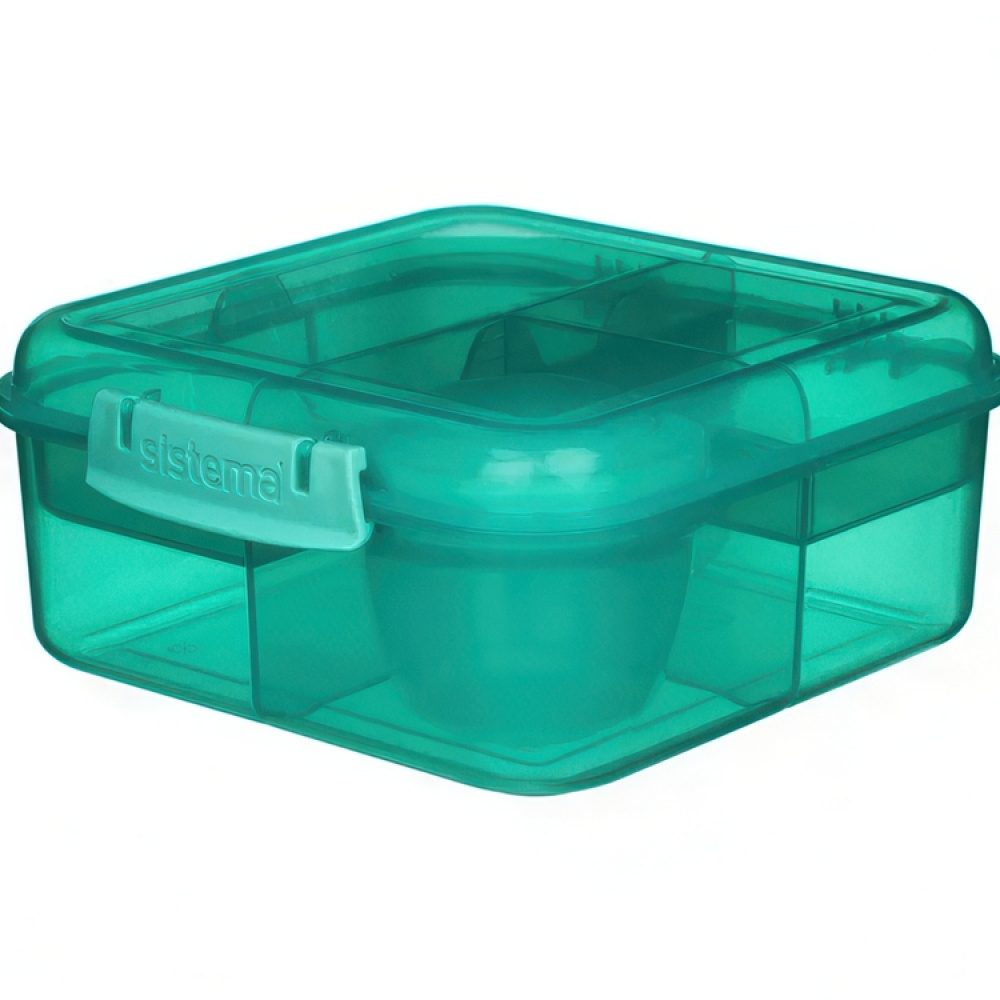 Bentoboks med 5 rum og beholder 1,25 L, Sistema i gruppen Opbevaring / Køkkenopbevaring / Madkasser / Frokostbokse og Bento hos SmartaSaker.se (42121)