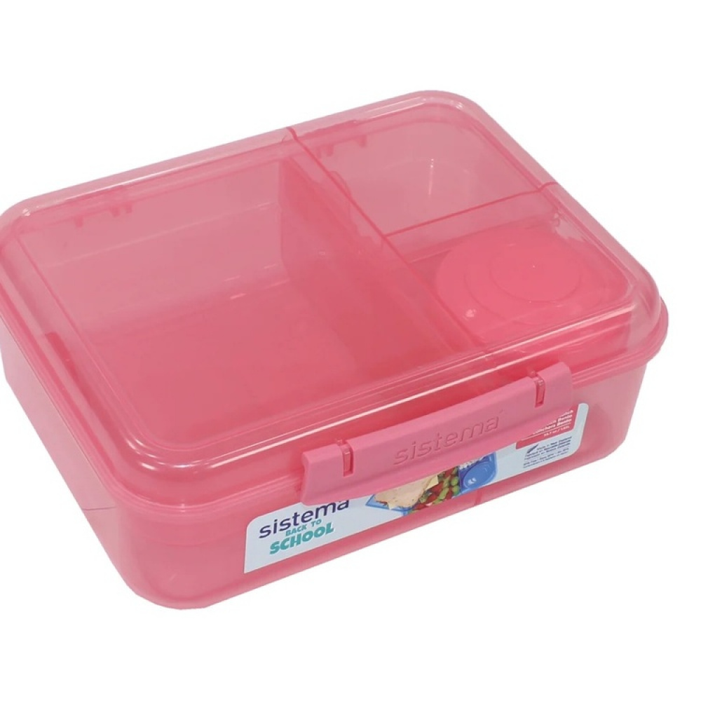 Bentoboks med 5 rum og beholder 1,65L, Sistema i gruppen Opbevaring / Køkkenopbevaring / Madkasser / Frokostbokse og Bento hos SmartaSaker.se (42123)