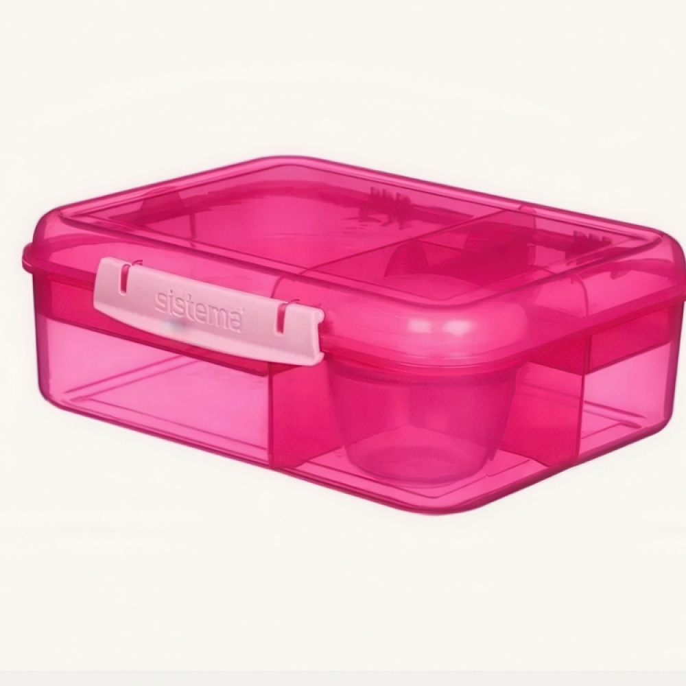 Bentoboks med 5 rum og beholder 1,65L, Sistema i gruppen Opbevaring / Køkkenopbevaring / Madkasser / Frokostbokse og Bento hos SmartaSaker.se (42123)