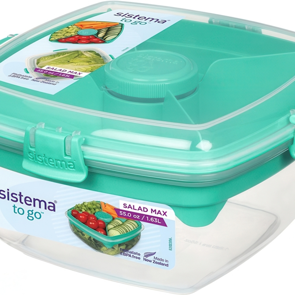 Madkasse til salat 1,63L, Sistema i gruppen Opbevaring / Køkkenopbevaring / Madkasser / SmartStore madkasser hos SmartaSaker.se (42126)