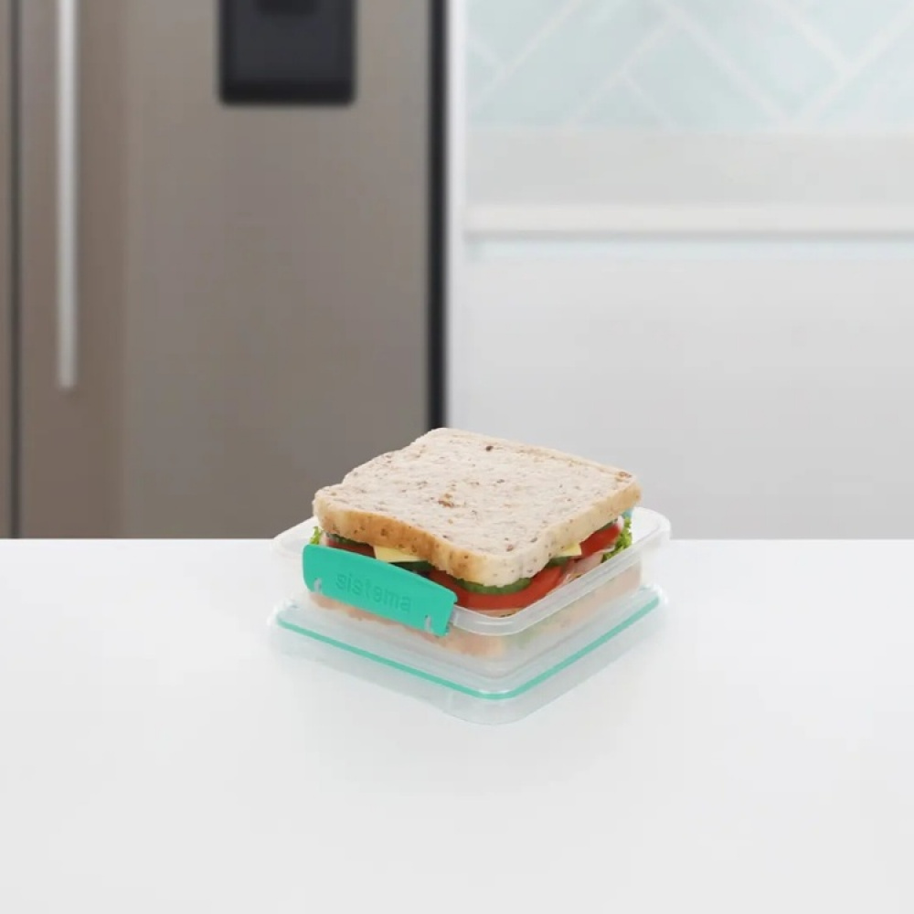 Sandwichboks 0,45L, Sistema, Mint i gruppen Opbevaring / Køkkenopbevaring / Madkasser / Madkasser i plast hos SmartaSaker.se (42160)