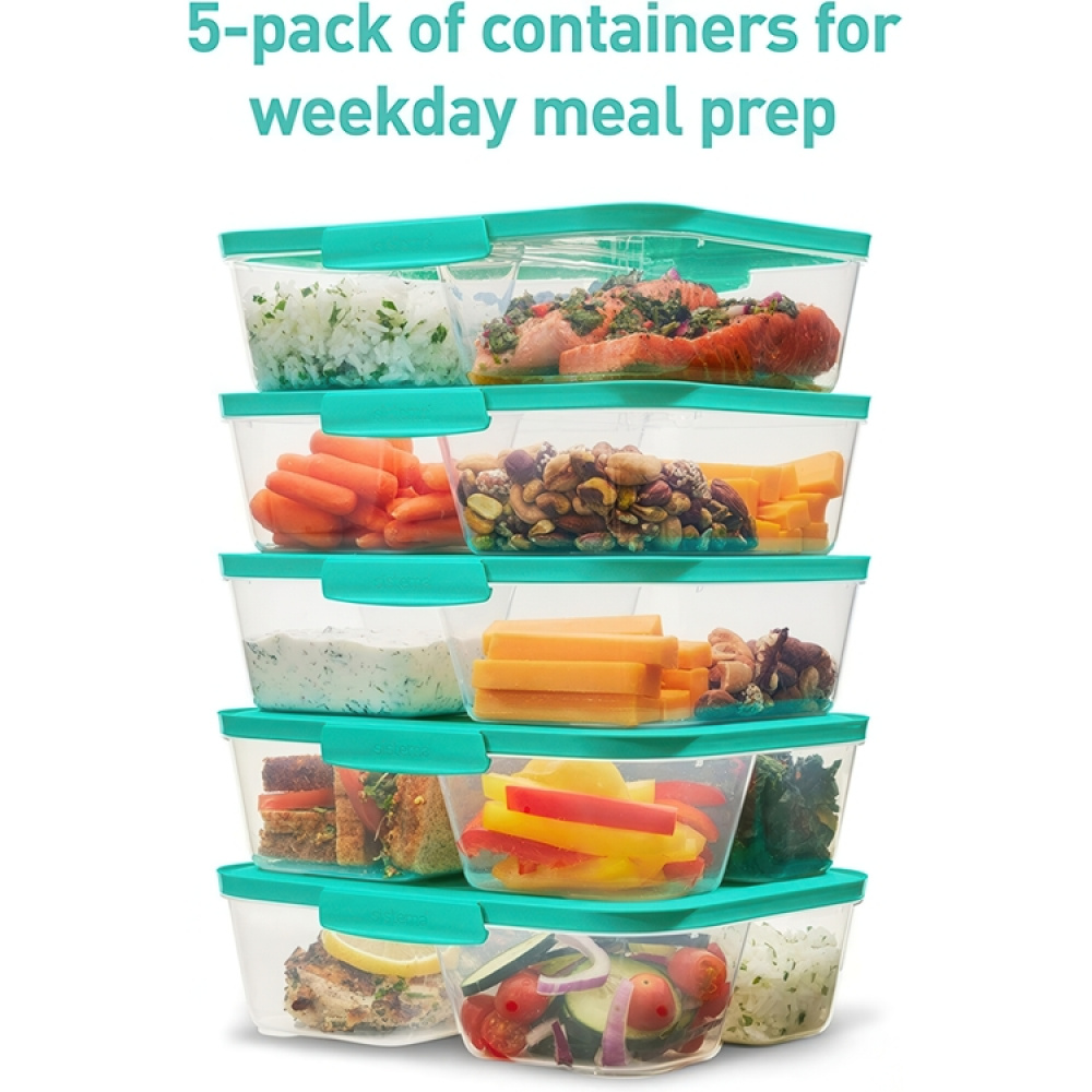 Tredelt madkasse 5-pak 1,9L, Sistema i gruppen Opbevaring / Køkkenopbevaring / Madkasser / Madkasser i plast hos SmartaSaker.se (42201)